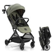 Gromast Compact Fold Baby Stroller, Lightweight Travel Toddler Stroller with One-Click Fold, Extendable UPF50+ Canopy, Cup Holder, UV Protected and Waterproof, 