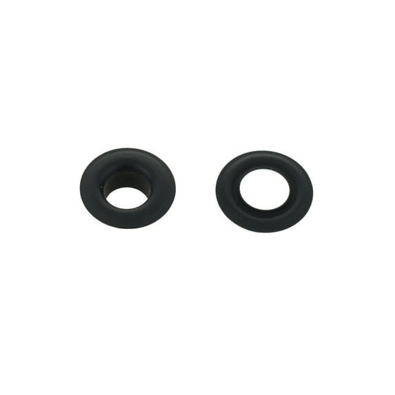 Grommet, Black Matte, Solid Brass-LL (100 sets per bag), Multiple Sizes