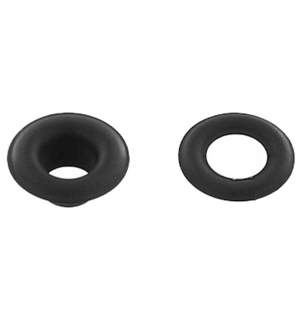 Grommet, Black Matte, Solid Brass-LL (100 sets per bag), Multiple Sizes