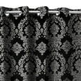 thumbnail image 1 of Grommet Blackout Curtain Taffeta Damask 56" Wide Curtain, 1 of 11