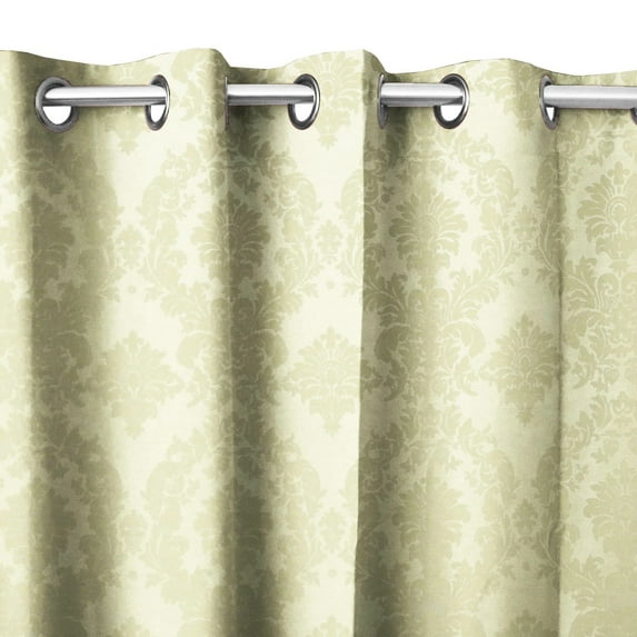 Grommet Blackout Curtain Taffeta Damask 56" Wide Curtain