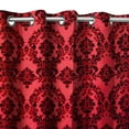 thumbnail image 1 of Grommet Blackout Curtain Taffeta Damask 56" Wide Curtain, 1 of 11
