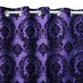 thumbnail image 1 of Grommet Blackout Curtain Taffeta Damask 56" Wide Curtain, 1 of 11