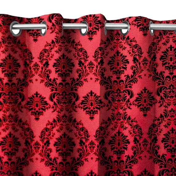 Grommet Blackout Curtain Taffeta Damask 56" Wide Curtain