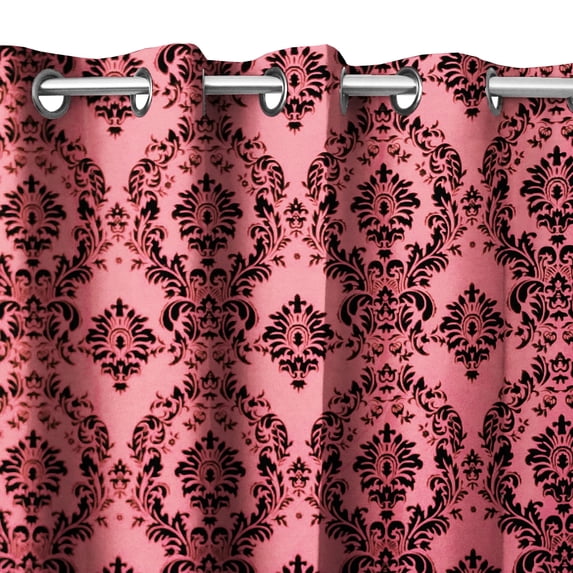 Grommet Blackout Curtain Taffeta Damask 56" Wide Tall Curtain