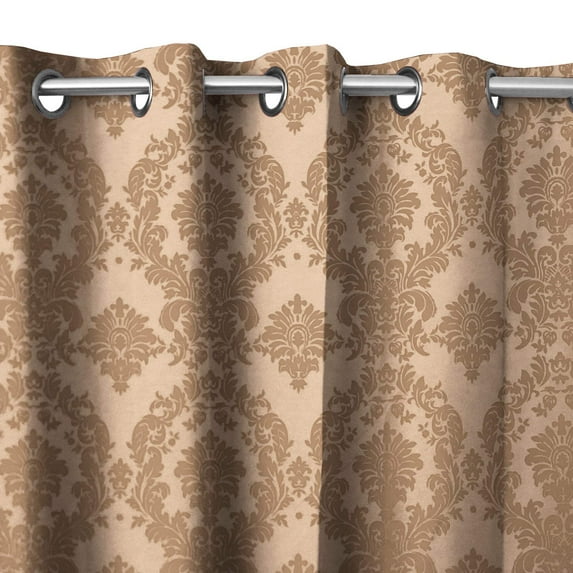 Grommet Blackout Curtain Taffeta Damask 56" Wide Tall Curtain