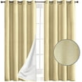 thumbnail image 1 of Thermal Insulated Darkening Curtains, Grommet Top Draperies for Bedroom, Office and Living Room, (Set of 2) 54" x 84", Camel, 1 of 7