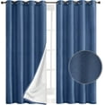 thumbnail image 1 of Grommet Blackout Curtains for Bedroom and Living Room - 2 Panel Set - Light Blocking Window Drapes, 54 X 84 inch Length, Navy Blue, 1 of 7