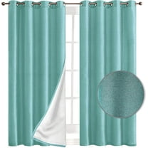Grommet Blackout Curtains for Bedroom and Living Room - 2 Panel Set - Light Blocking Window Drapes, 54 X 95 inch Length, Blue