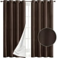 thumbnail image 1 of Elegant Comfort Privacy Window Treatment, Blackout Energy-Saving Panels for Bedroom, Living Room, and Office, (Set of 2) 54" X 95", Brown, 1 of 7