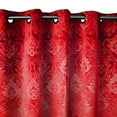 thumbnail image 1 of Grommet Curtain Velvet Embossed Victorian Damask Curtain Panel 54 Inch Wide, 1 of 7
