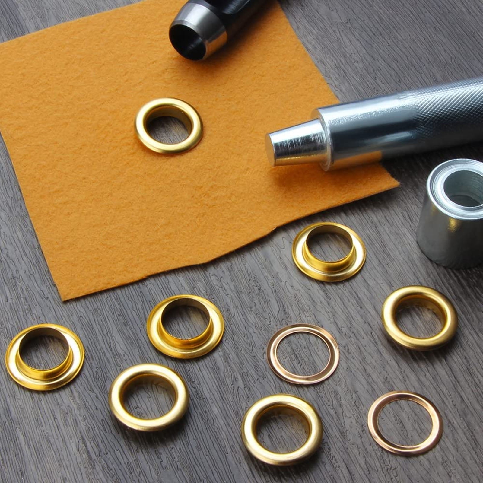 Grommet Eyelet Kit, Leather Grommets Kit Metal For Decorating For Bags