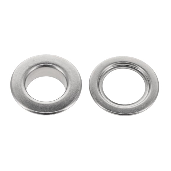Grommet, Flat, Nickel Matte, Solid Brass-LL (100 sets per bag)