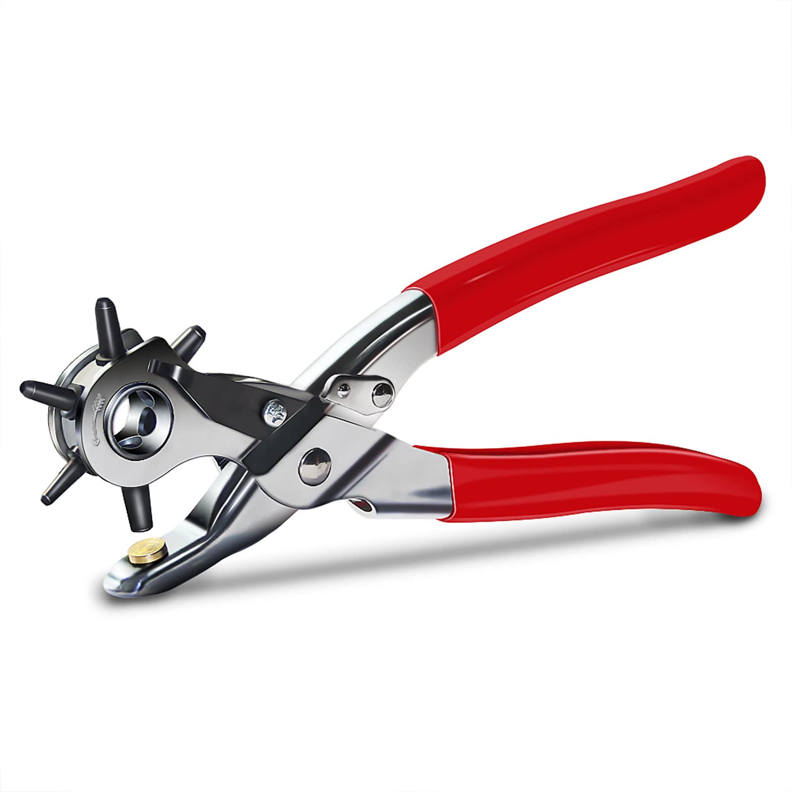 Grommet Kit, Grommet Tool Kit 3/8 Inch Grommets Eyelet Plier Set with 500pcs Eyelets, Handheld Eyelet Kit Hole Punch Pliers Grommet Press Kits for Fabric Tarps Leather (10mm Grommets)
