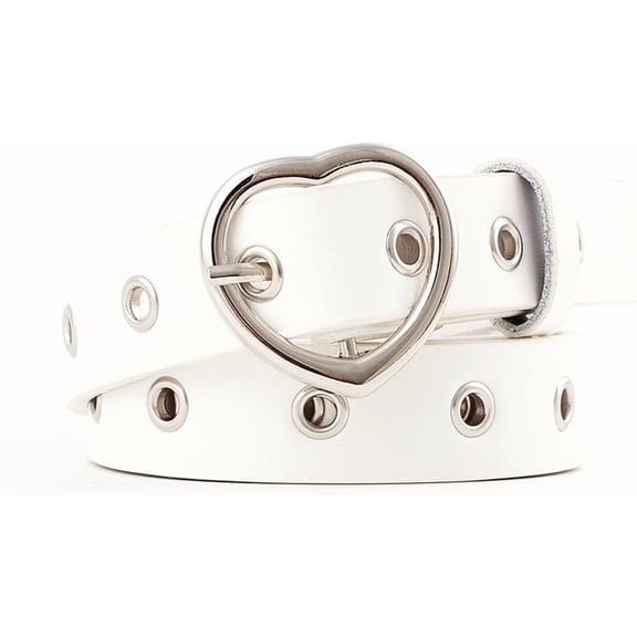 Grommet Leather Belt Punk Rock Studded Belt Goth Jeans Belt for Women Men