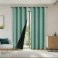 thumbnail image 1 of Grommet Light Blocking Curtains Blackout Window Treatments Polyester Sun Blocking Drapes Thermal Insulated Soundproof Bedroom Living Room Curtain Panels Modern Home Decor Window Coverings, 1 of 5