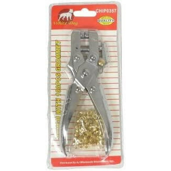 Grommet Punch with Grommets (100 Grommets Included)