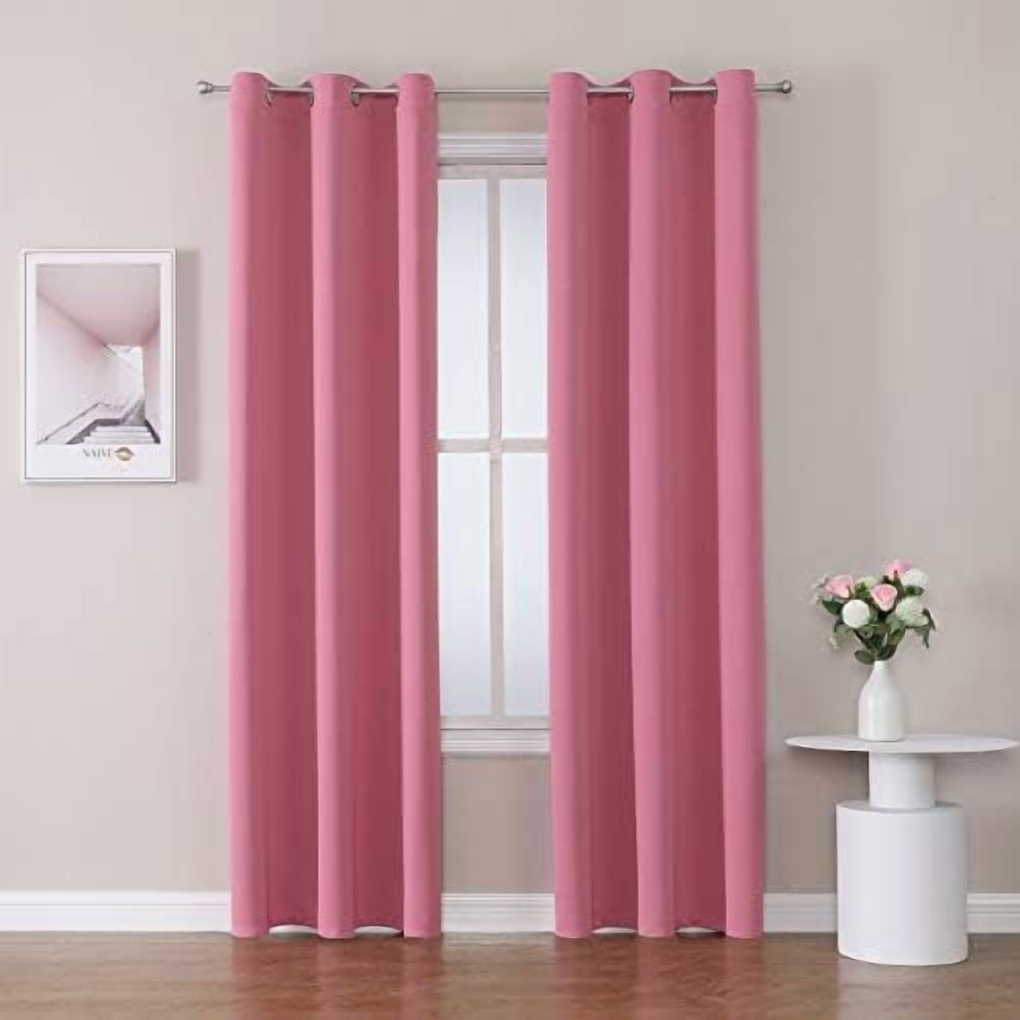 Grommet Room Darkening Curtains for Bedroom and Living Room - 2 Panels