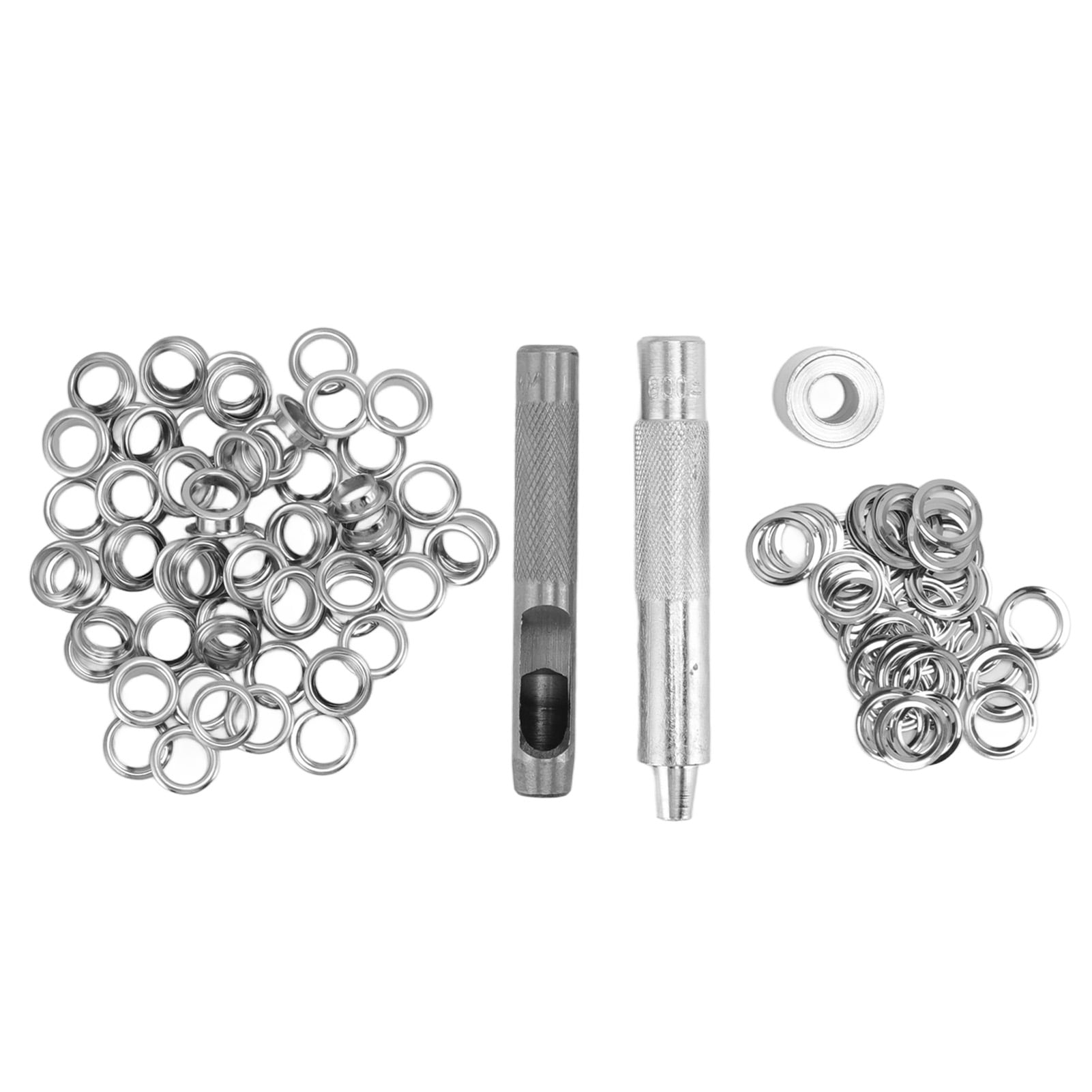 Grommet Tool Kit 100 Set Grommet Eyelets with Setting Tools Hole Cutter