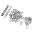Grommet Tool Kit 100 Set Grommet Eyelets with Setting Tools Hole Cutter