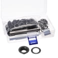 thumbnail image 1 of Grommet Tool Kit 100 Sets 3/8" Copper Grommets Eyelets with 3pcs Install Tools, 10mm Inside Dia. Black, 1 of 6
