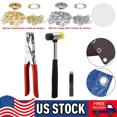 thumbnail image 1 of Grommet Tool Kit, Handheld Hole Punch Pliers, Hammer, Hole Punch, 200 Set Eyelet, 1 of 5