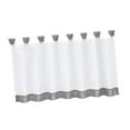 thumbnail image 1 of Grommet Top Tailored Tier Half Curtain Window Voile Cafe Curtains Valance - Versatile Size for Choice - #6 57x24 Inch, Grey 6 57x24 Inch Grey, 1 of 6