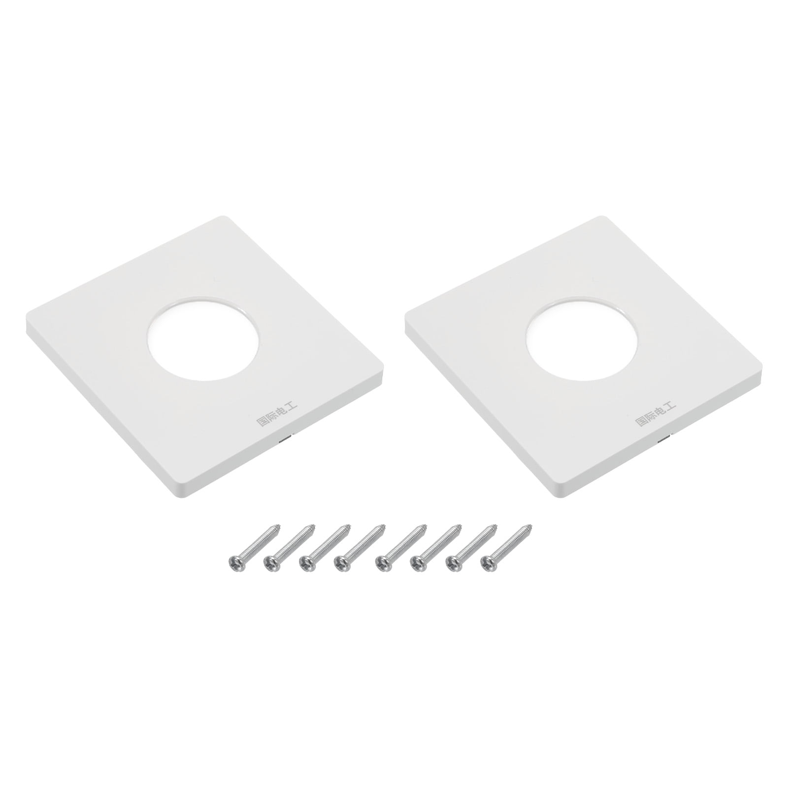 Grommet Wall Plate PC Wall Panel with 1.5 Inch Cable Through White 2