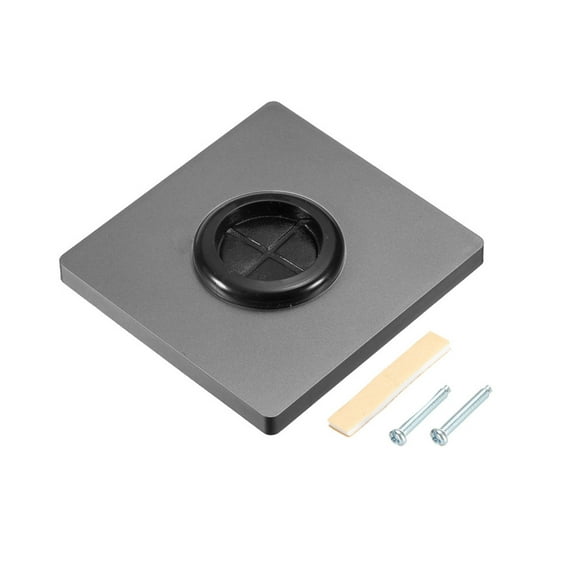 Grommet Wall Plate PC with 1.2 Inch Rubber Cable Pass Through Grey 2 Pcs