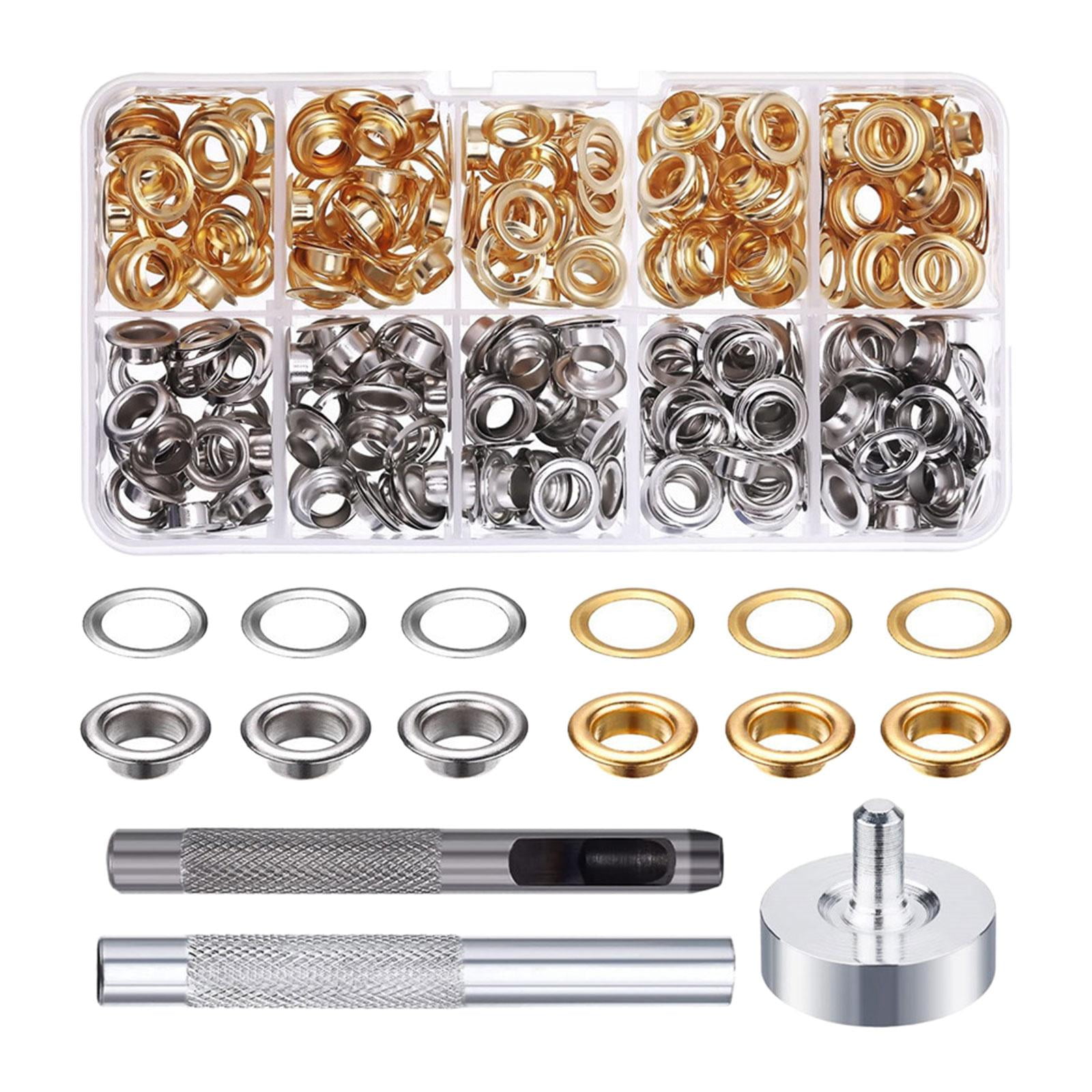 Grommets Eyelets Tool, Grommets Eyelets Sets with Setting Tools, Metal
