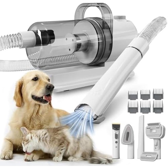 Gromming Vacuum, Pet Kit with Pet Clipper, Vacuum for Shedding , 2.5L 6-in-1 Low Noise Kit for Dogs Cats at