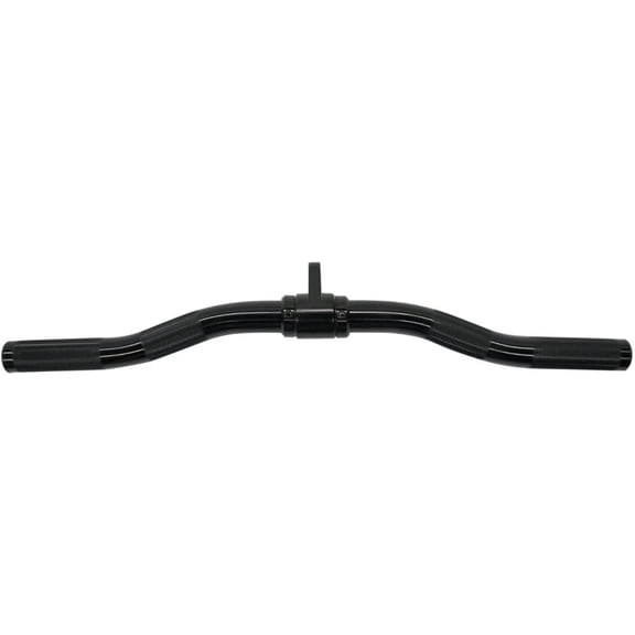 Gronk Fitness Aluminum Revolving Curl Bar Attachment for Functional Trainer Cable Machine | Black