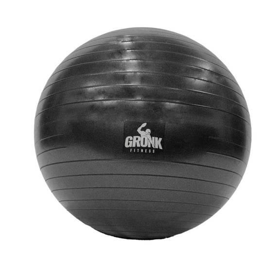 Gronk Fitness Stability Ball | Anti-Burst & Slip Resistant Yoga Ball | Perfect Gym Ball for Core Workouts, Yoga Stretching, Physical Therapy & Home Office | Includes Foot Pump | 55cm