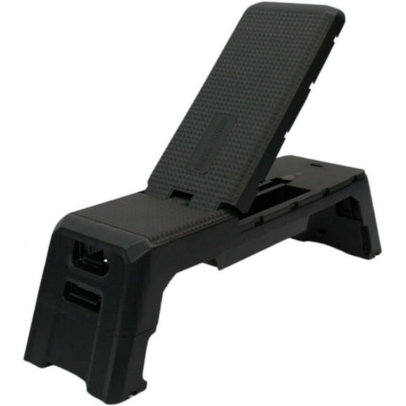 Gronk Fitness Versatile Step Bench & Aerobic Deck with Hydraulic Incline | Adjustable Multipurpose Bench for Aerobic and Strength Training | Resistance Tube Clips and Storage | Flat/Incline/Decline