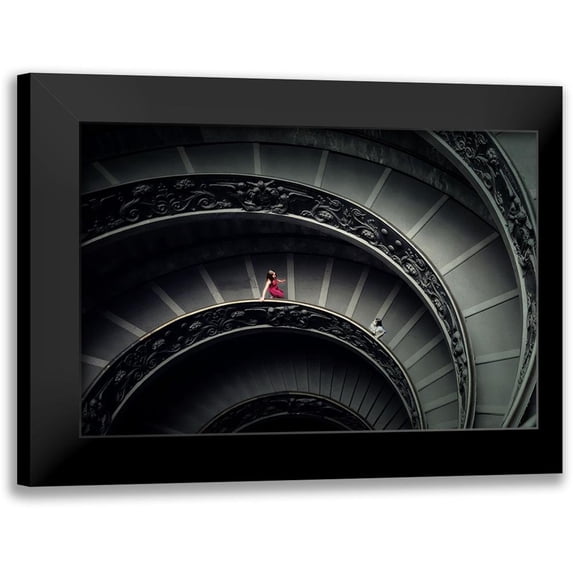 Gronkjar, Lotte 14x11 Black Modern Framed Museum Art Print Titled - Spiral Stairs