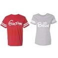 thumbnail image 1 of Groom & Bride Matching Couple Cotton Jerseys (Men Red / Women Heather) (Men S / Women XXL), 1 of 3