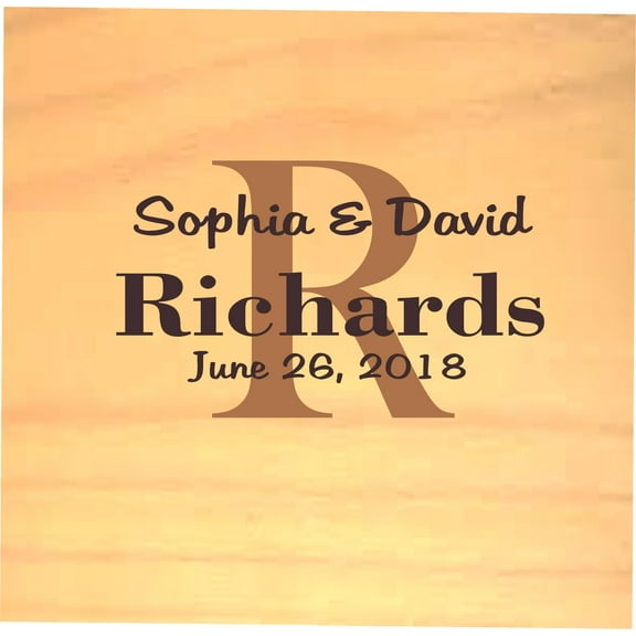 Groom Bride Name Wedding Sign Signage Customized Wall Decal - Custom Vinyl Wall Art - Personalized Name - Baby Girls Boys Kids Bedroom Wall Decal Room Decor Wall Stickers Decoration Size (20x20 inch)