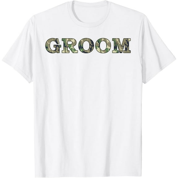 Groom Country Wedding Bachelor Party Camouflage T-Shirt