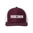 thumbnail image 1 of Groom Hat, Bridesman, Wedding Hat, Husband To Be, Hubby Hat, Getting Married Hat, Adjustable Strap, Gift For Him, Hubby To Be, White Text, Maroon/White, 1 of 1