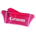 thumbnail image 1 of Groom Pink Light Up Fanny Pack - Customized - 5 Colors - FREE Shipping - Bachelor Hip Pack - Groom Outfit - Personalized Best Man Gift, 1 of 2