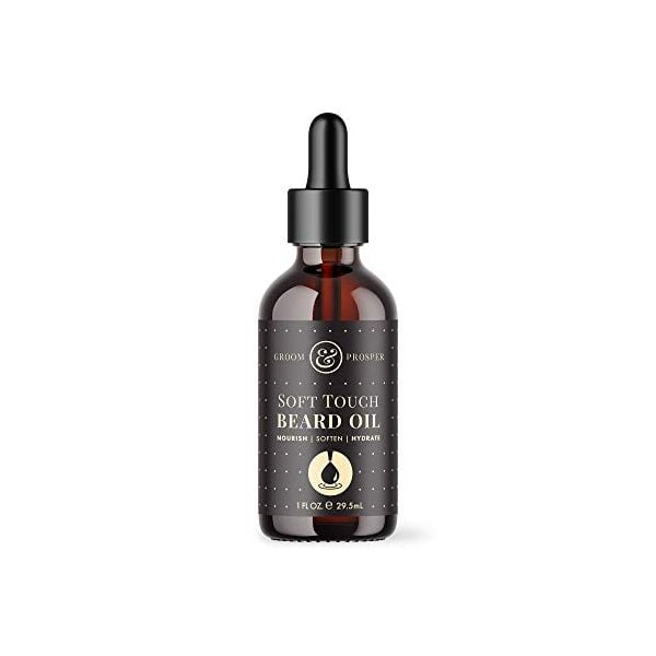 Groom & Prosper Soft Touch Beard Oil with Moroccan Argan Oil, Jojoba