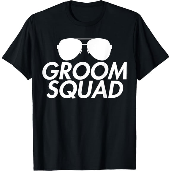 Groom Squad Bachelor Party Drinking Team Wedding Groomsman T-ShirtMen and women, Black T-shirt, size: Extra large