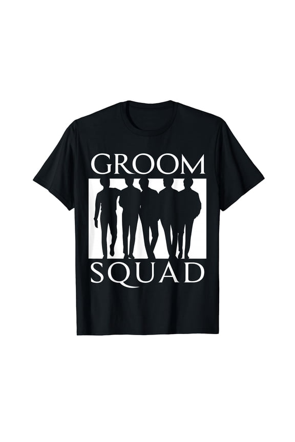 Groom Squad Groomsmen Team Silhouette Bachelor Party Wedding T-Shirt