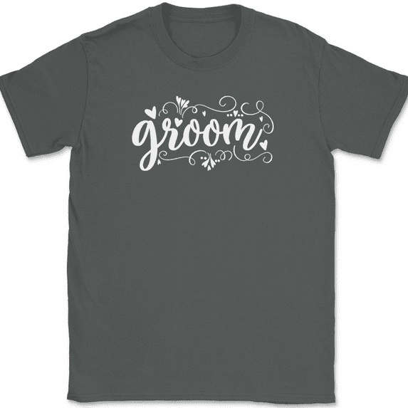 Groom T-Shirt Wedding Party Bride Event Group Tee - Charcoal, M