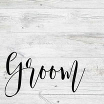 Groom Wedding Sign Rustic Looking Farmhouse White Wood Sign Wall Décor Gift 8 x 8 Wood Sign B3-08080062006