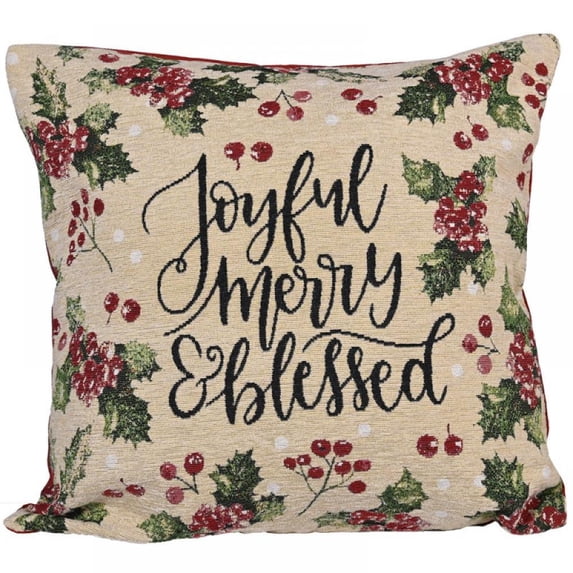 Groomer 18*18" Vintage Christmas Pillow Covers,Knitted Fabric Elk Printed Throw Pillows Cover with Hidden Zipper,for Christmas Fstival Farmhouse Home Decorations