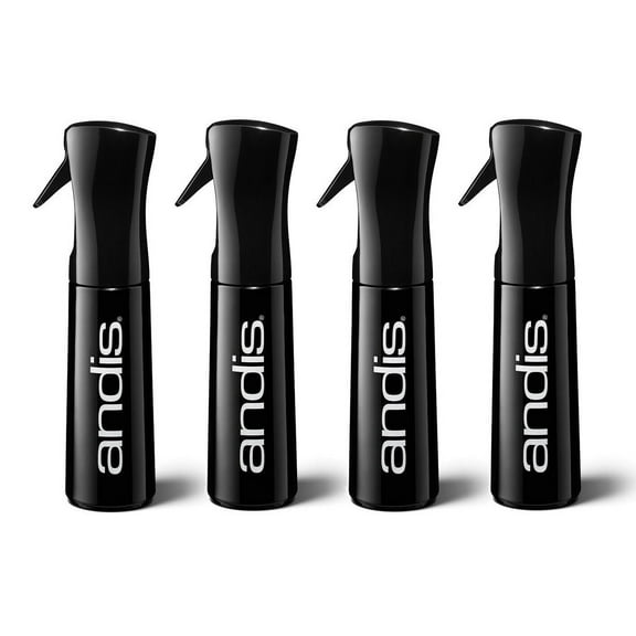 Groomer Barber Stylist Black Continuous Mist Spray Bottle 10oz Choose Quantity (Four Bottles)