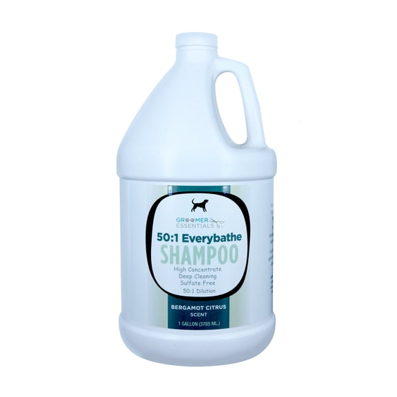 Groomer Essentials 50:1 Everybathe Shampoo - 1 Gallon - Can Be Diluted Up To 50:1 - Can Be Used On Dogs Or Cats 12 Weeks Or Older - Free Of Parabens and Sulfates