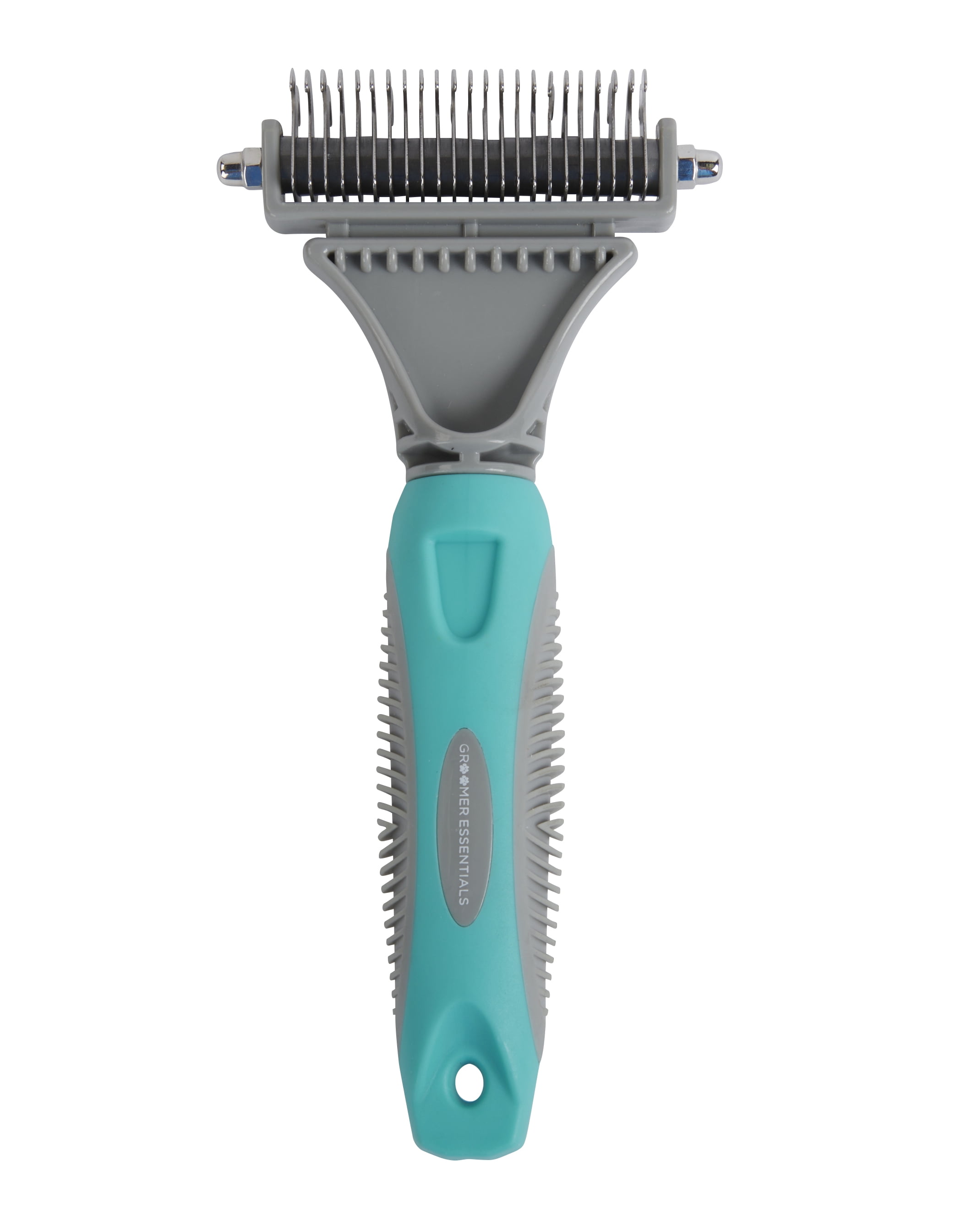 Deshed Rake Groomer Essentials Double-Sided Deshedding Rake 12/23 Blades - Dog ...