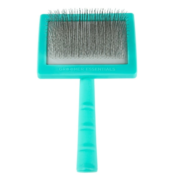 Groomer Essentials Long Pin Universal Pet Slicker - Large - Gets Rid of Debris  Loose Hair and Mats/Knots in the Fur - For Medium-to-Long Haired or Curly Dogs